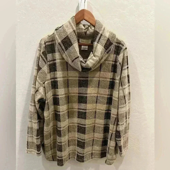 Davina women’s plaid black and tan sweater 2XL - Picture 1 of 4